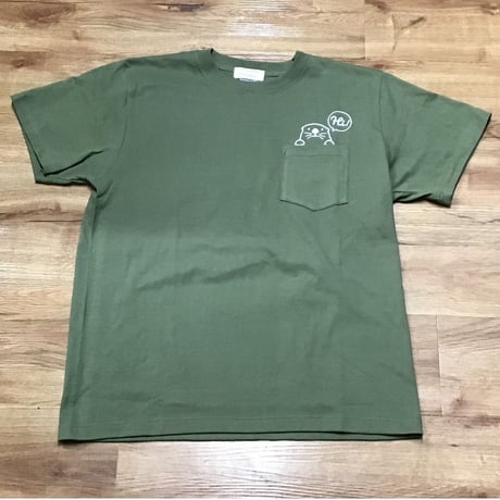 ポケット付Tシャツ（ラッコ）- ライトオリーブ