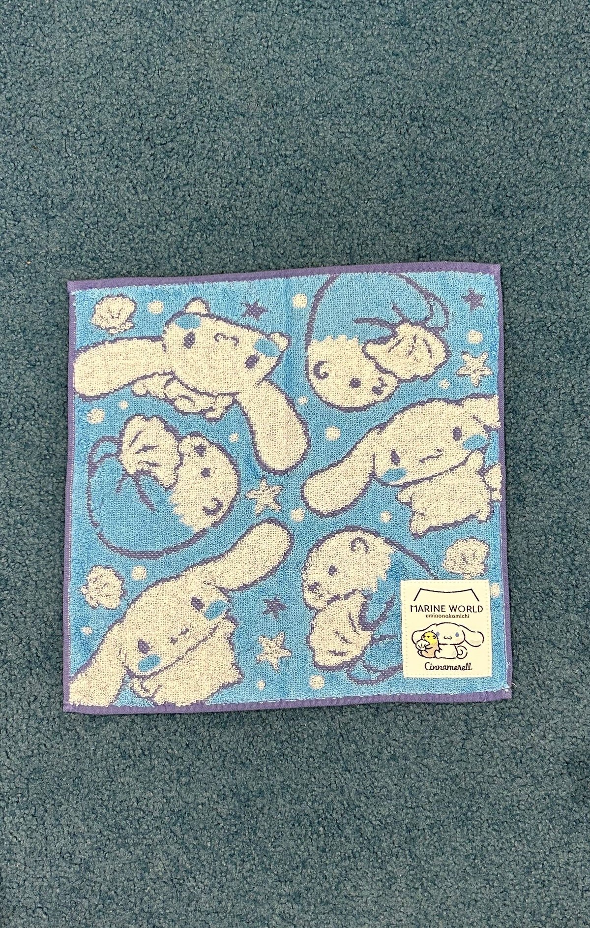 マリンワールド×シナモロール】ジャガードタオル | すいそう