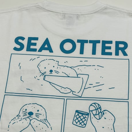 Tシャツ（4コマラッコ）- ホワイト