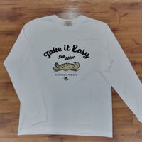 ロングTシャツ（ラッコ Take it Easy）- ホワイト