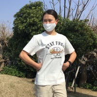 Tシャツ（ラッコ STAY FREE）- バニラ