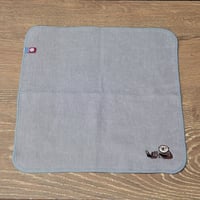 今治刺繍ミニタオル（ラッコ）- グレー