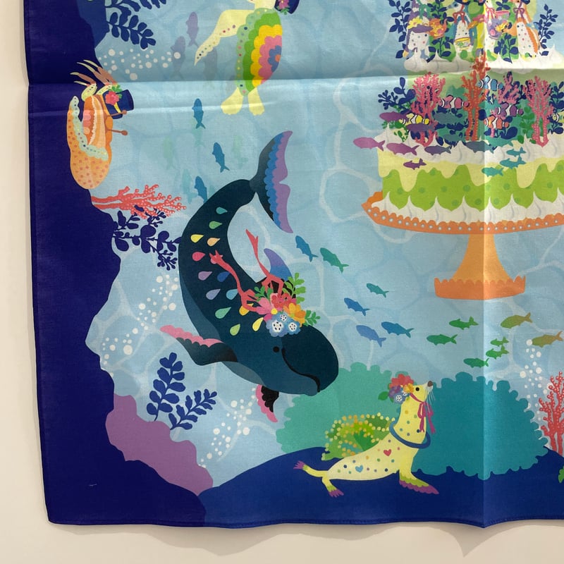 マリンワールド×Kayo Horaguchi】大判ハンカチ | すいそう