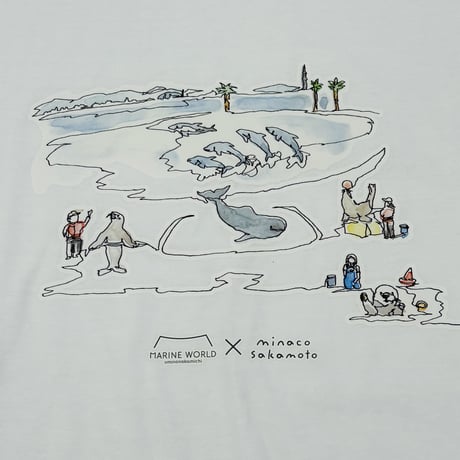 【マリンワールド×minaco sakamoto】Tシャツ