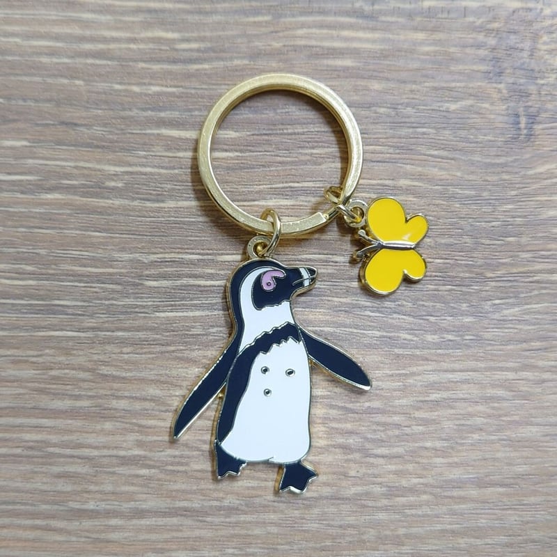 希少 美品 エルメス アニマルチャーム ペンギン キーリング