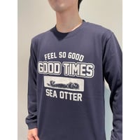 ロングTシャツ（ラッコ GOOD TIMES）- ネイビー