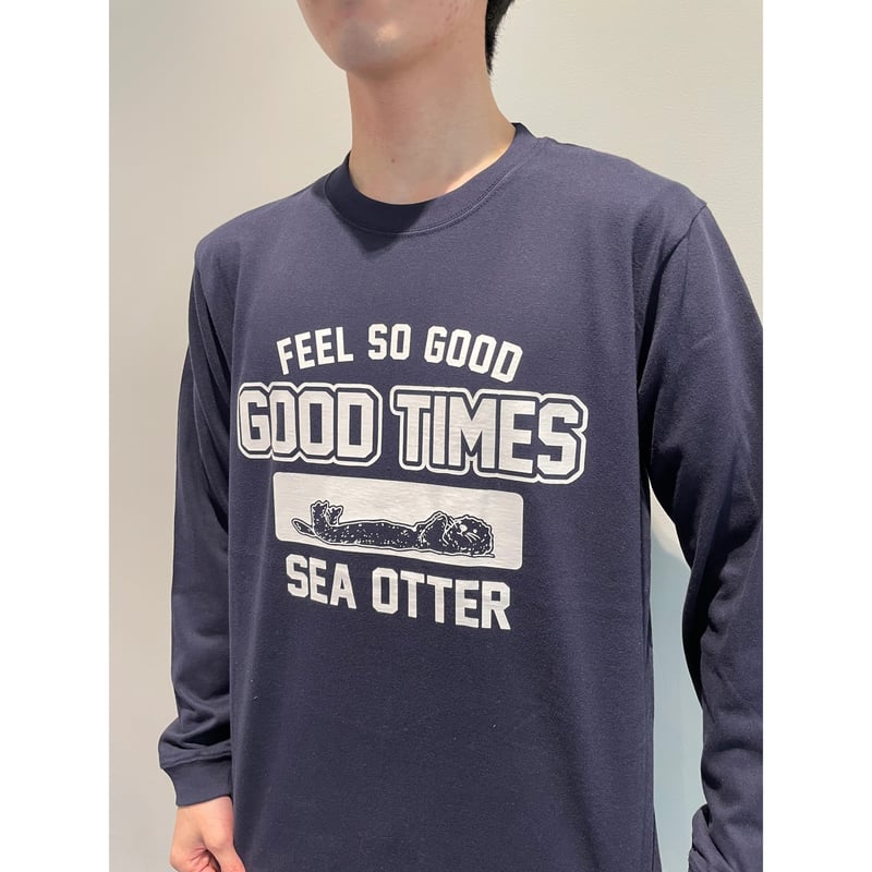 ロングTシャツ（ラッコ GOOD TIMES）- ネイビー | すいそう
