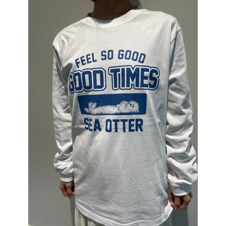 ロングTシャツ（ラッコ GOOD TIMES）- ホワイト