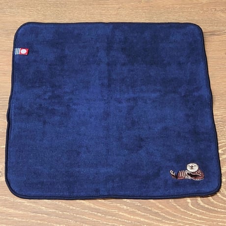 今治刺繍ミニタオル（ラッコ）- ネイビー