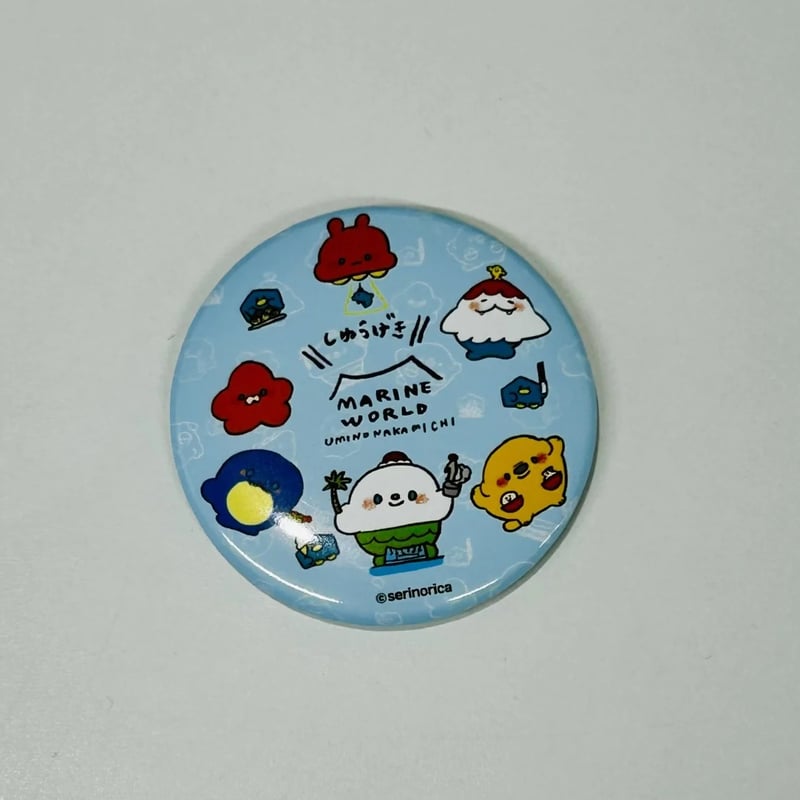 マリンワールド×せり のりか】缶バッジ➀（ブルー） | すいそう