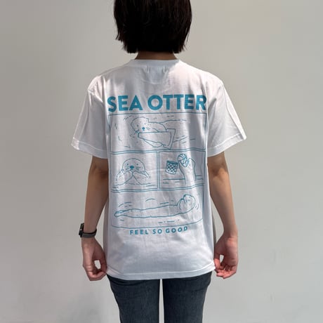 Tシャツ（4コマラッコ）- ホワイト