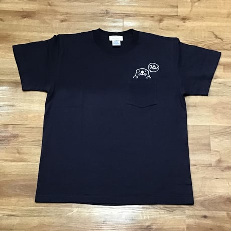 ポケット付Tシャツ（ラッコ）- ネイビー