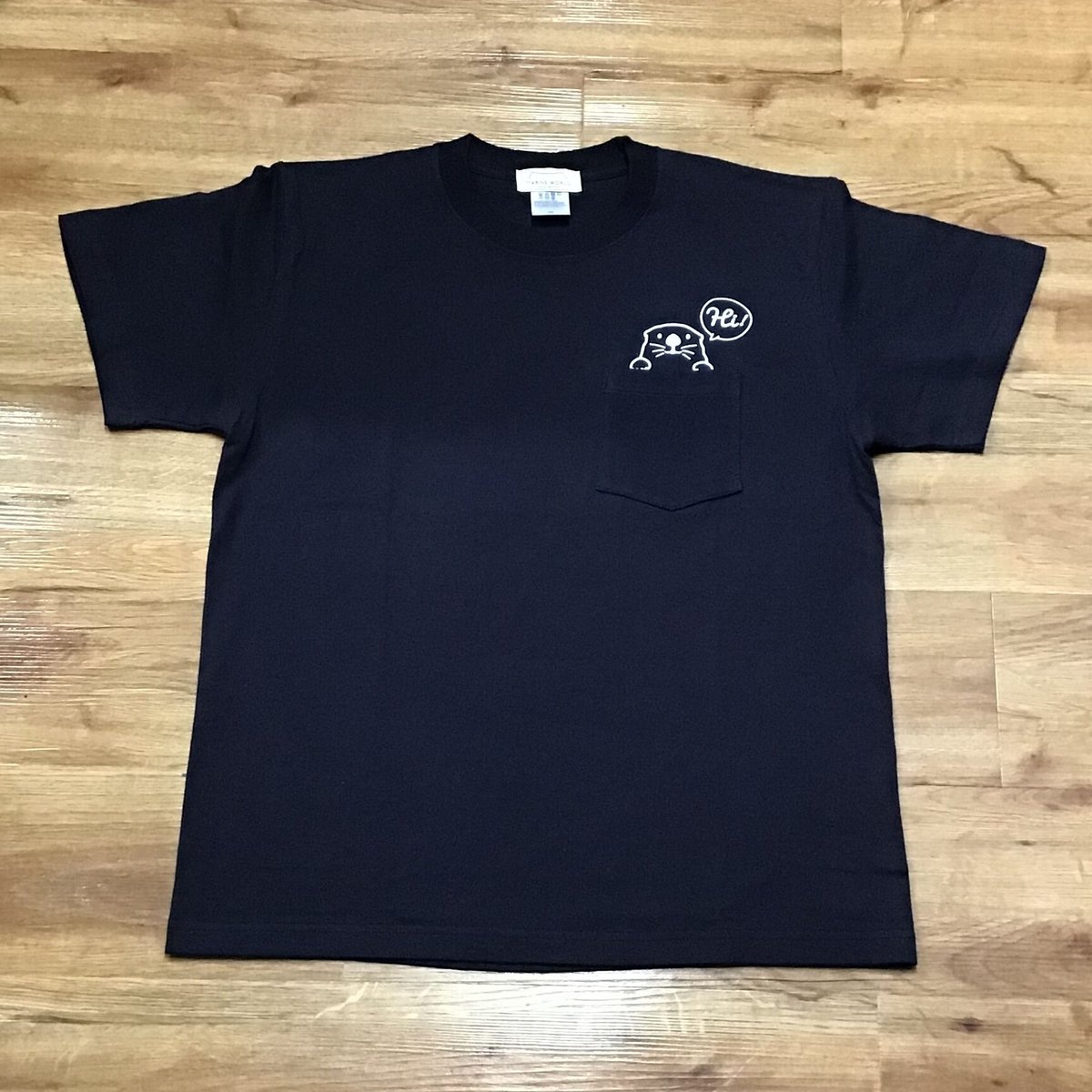 ポケット付Tシャツ（ラッコ）- ネイビー | すいそう