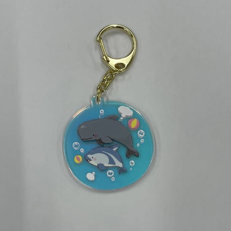あにまるしゃぼん玉キーホルダー（コビレゴンドウ＆カマイルカ）
