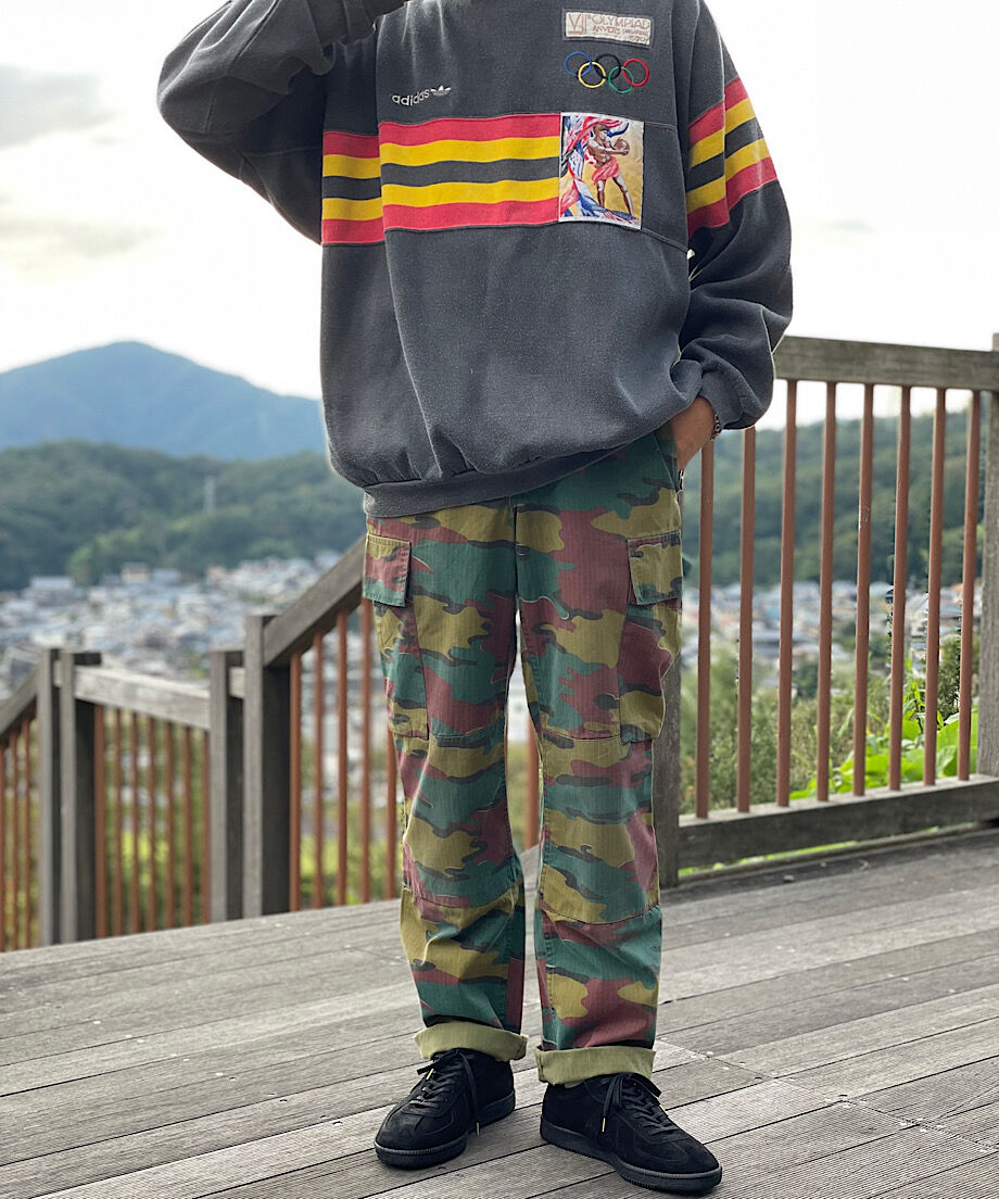 [激レア]ヴィンテージadidas オリンピックスウェット アディダス adidas - 90'S vintage adidas オリンピック総柄スウェットの