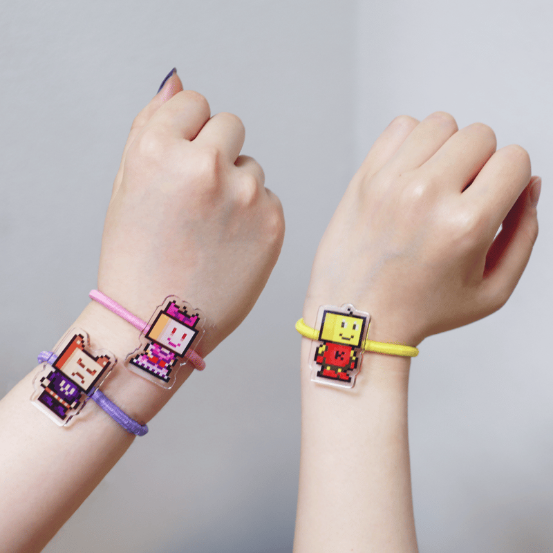 アクリルヘアゴム3種セット[カイロくん/ソフ子姫/ワイロくん] | カイロ