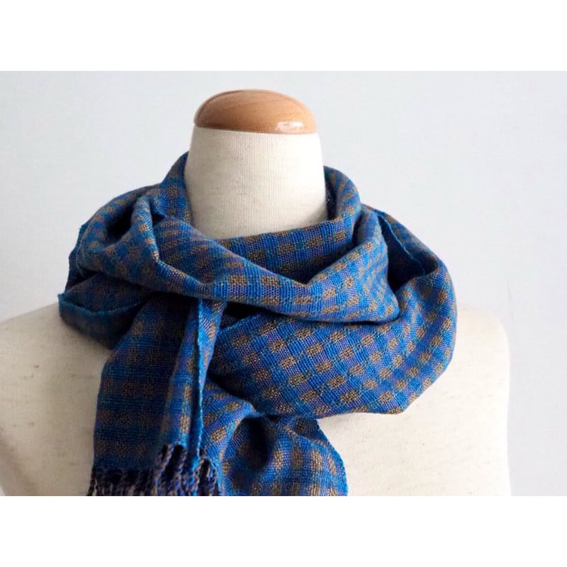 小物 COTTON STOLE - BLUE Stole - AnhadCraft