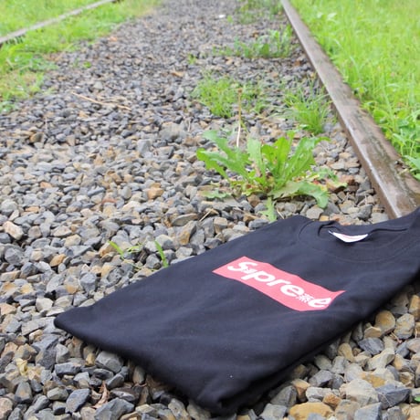 S湯pre蒸e BOX Logo T-Shirt BLACK