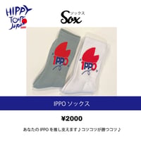 IPPO ソックス 白&グレー ２足