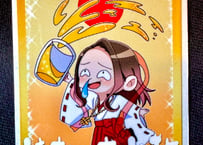 【限定】第2弾！はなったれ教ステッカー！教祖ちゃんビールver.
