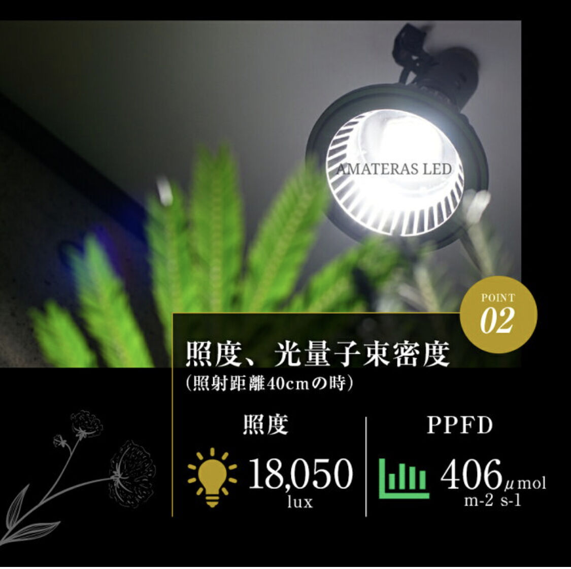 AMATERAS LED 20W 植物育成ライト