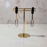 No.38「BLACK」チェーンノンホールピアス