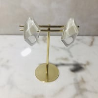 No.15KAKERA「ホワイト×クリア」ノンホールピアス