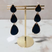 No.11Black Dropノンホールピアス(3連)