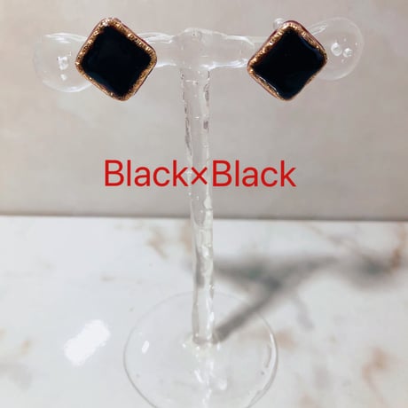 No.4小粒スクエアノンホールピアス(4個セット)