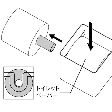 toilet paper/tissue paper holder ホワイト