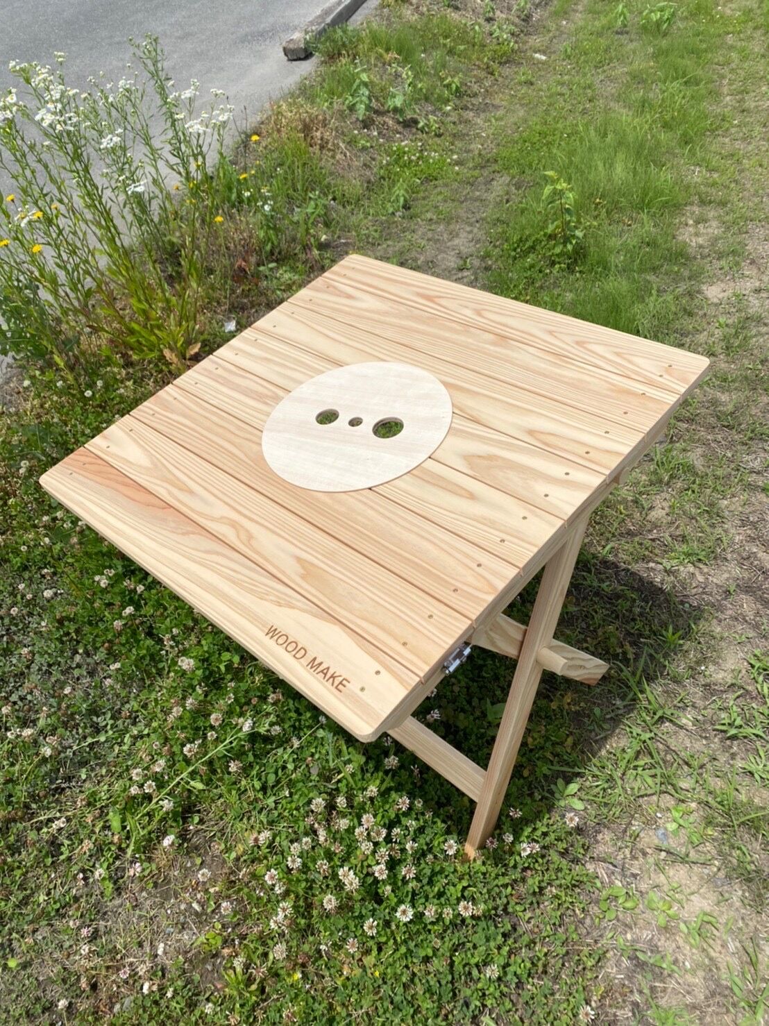 700mm ガーデンテーブル七輪セット | WOOD MAKE STORE