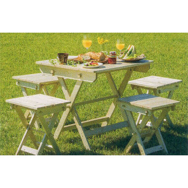 700mm ガーデンテーブル七輪セット | WOOD MAKE STORE