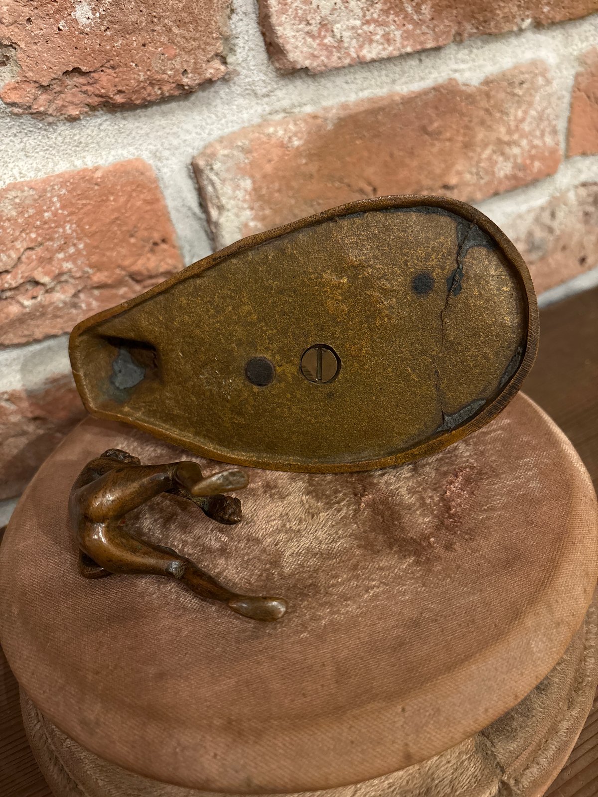 アンティーク デビル 悪魔&葡萄ニンフ ヴィエナブロンズ 置物 オブジェ