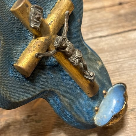 フランス　アンティーク　聖水盤　イエスキリスト 磔刑　十字架　クロス 聖水盤 | STORES