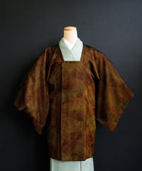 ノーブランド【丸洗い済・大島紬】幾何学文様/白K7＊希少な白大島 | 京