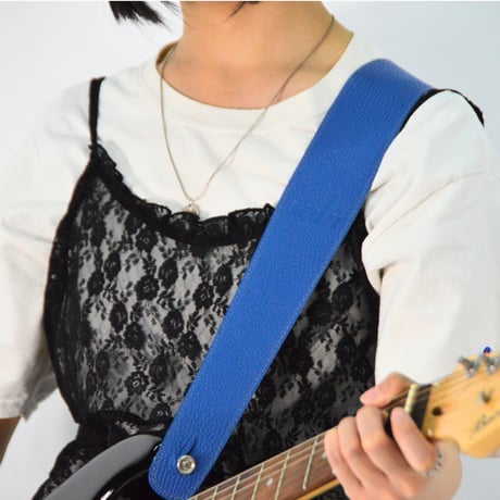 ギターストラップ【シュリンク】：ネイビーブルー