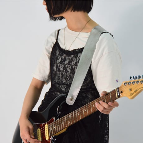 ギターストラップ【パール】：アンティークシルバー
