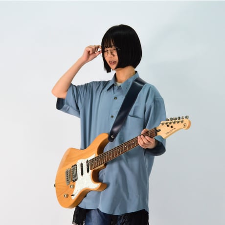 ギターストラップ【ガラス】：ネイビー