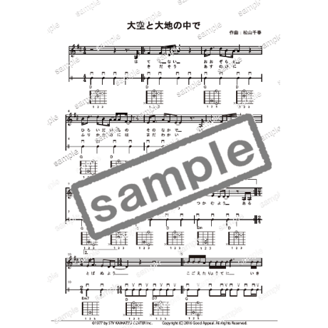 【ギター】大空と大地の中で（松山千春）初級