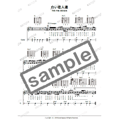 【ギター】白い恋人達（桑田佳祐）初級