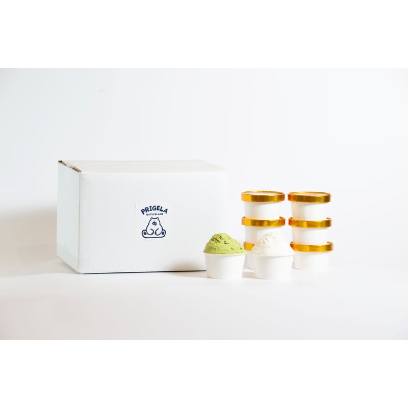 激レア限定品　50thアニバーサリーシェラカップセット(E-110) 送料込み（冷凍）】ジェラートセットギフト（8個セット）／PRIGELA