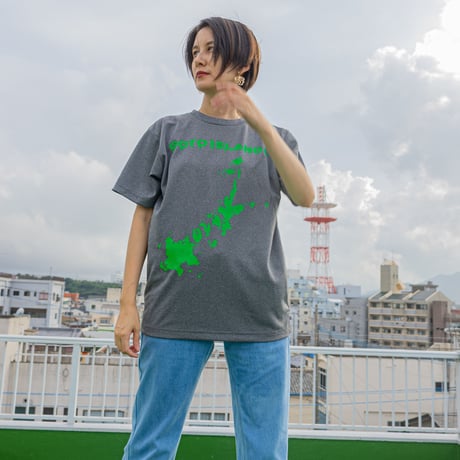 【オリジナル】No.01★五島列島マルシェ★半袖Tシャツ（510）（ミックスグレー／ネイビー）／五島列島マルシェ