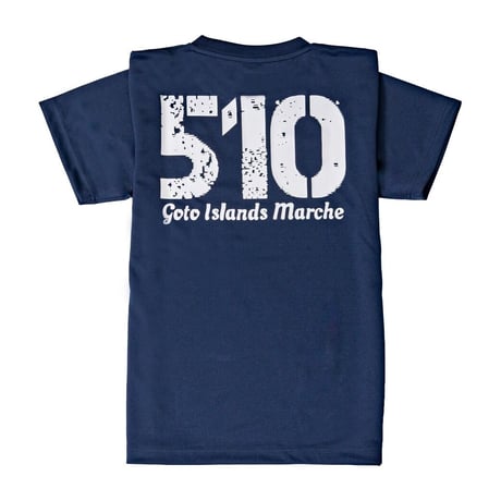 【オリジナル】No.01★五島列島マルシェ★半袖Tシャツ（510）（ミックスグレー／ネイビー）／五島列島マルシェ