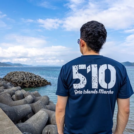 【オリジナル】No.01★五島列島マルシェ★半袖Tシャツ（510）（ミックスグレー／ネイビー）／五島列島マルシェ