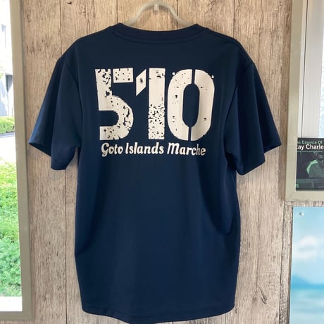 【オリジナル】No.01★五島列島マルシェ★半袖Tシャツ（510）（ミックスグレー／ネイビー）／五島列島マルシェ