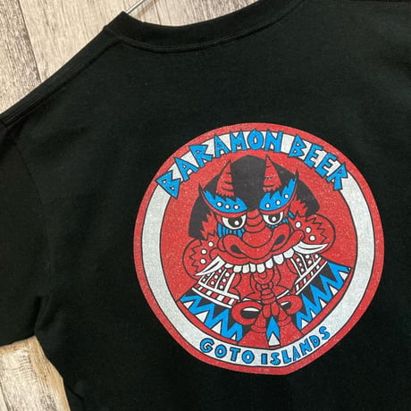 【オリジナル】バラモンビール半袖Tシャツ（ブラック）／五島列島マルシェ