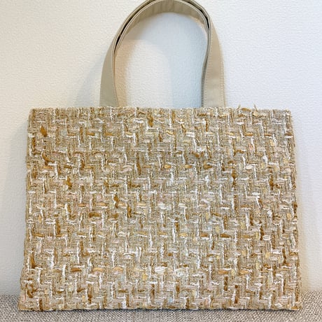 Tweed Otona Bag-Shiny Gold
