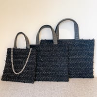 Tweed Otona Bag-Shiny Black