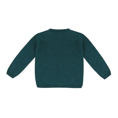 LES ENFANTINES  / Cardigan Mousse-Dark Green