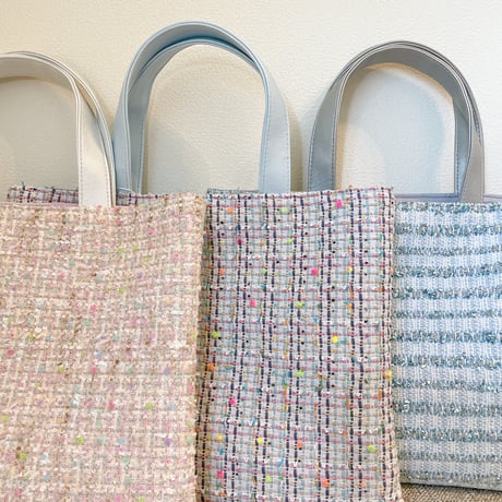 Tweed Otona Bag-Pink